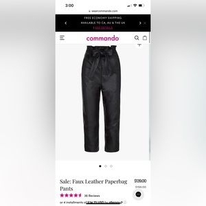 Commando paper bag waist pant